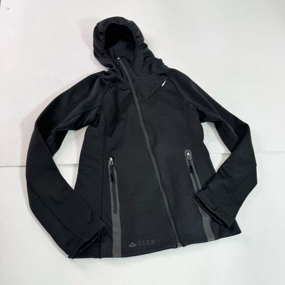 686 GLCR Sweatshirt Jacket Womens Small Black Full Zip Hooded - Picture 1 of 8